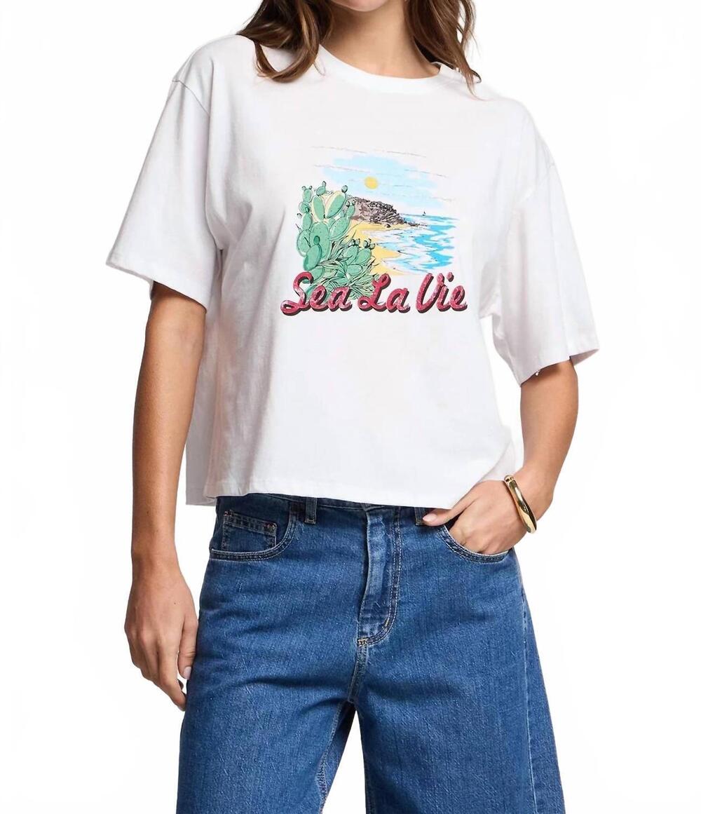 NEW VELVET BY GRAHAM & SPENCER sammy tee in sea la vie